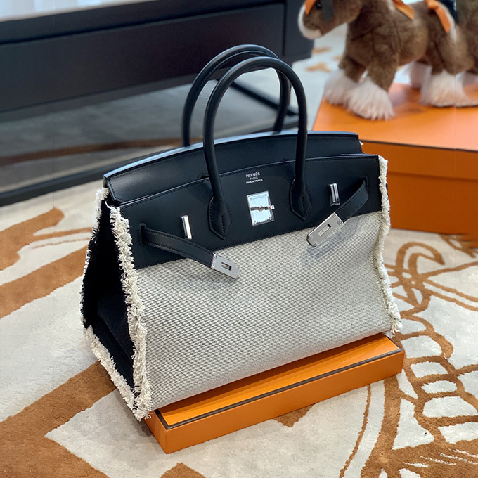 hermes birkin 35 fray fray top handle handbag